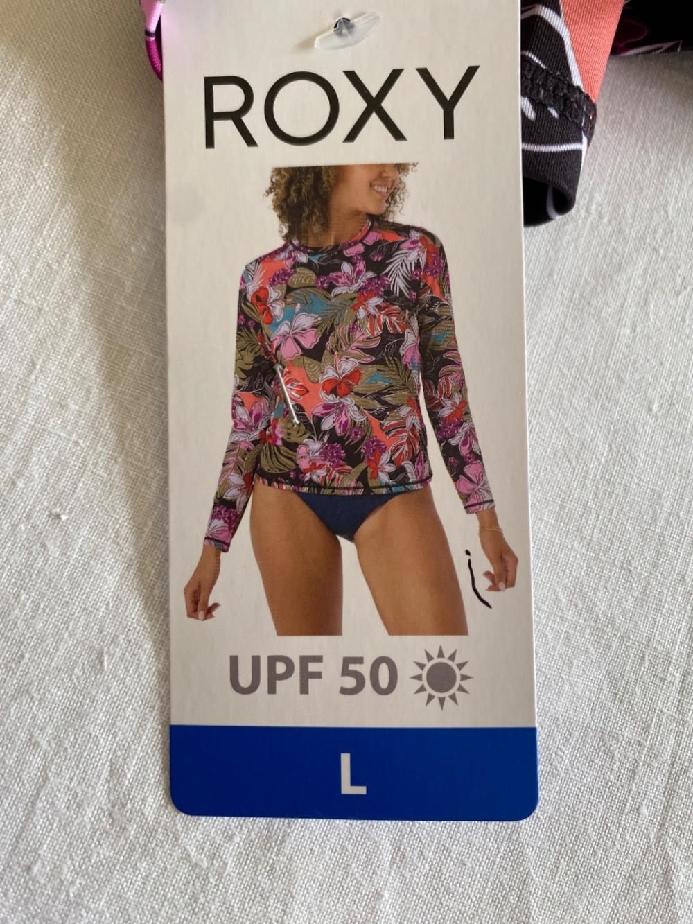 Roxy Women's Rash Guard Multicolor Floral Pattern UPF 50+ Size Large - Picture 6 of 13